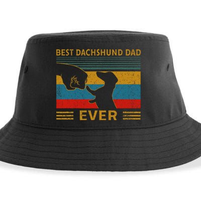 Best Dachshund Dad Ever Funny Weiner Dog Gifts  Sustainable Bucket Hat