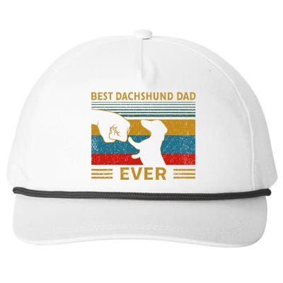 Best Dachshund Dad Ever Funny Weiner Dog Gifts  Snapback Five-Panel Rope Hat