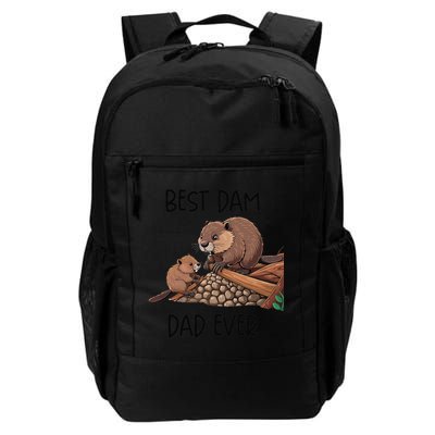 Best Dam Dad Funny Beaver Fathers Day Animal Pun Design Backpack