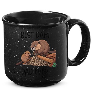 Best Dam Dad Funny Beaver Fathers Day Animal Pun Design 15oz Campfire Ceramic Mug
