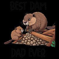 Best Dam Dad Funny Beaver Fathers Day Animal Pun Design 16 in Basic Backpack