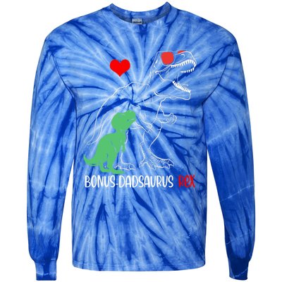 Bonus Dadsaurus Daddy Rex Autism Awareness Proud Dad Cute Gift Tie-Dye Long Sleeve Shirt