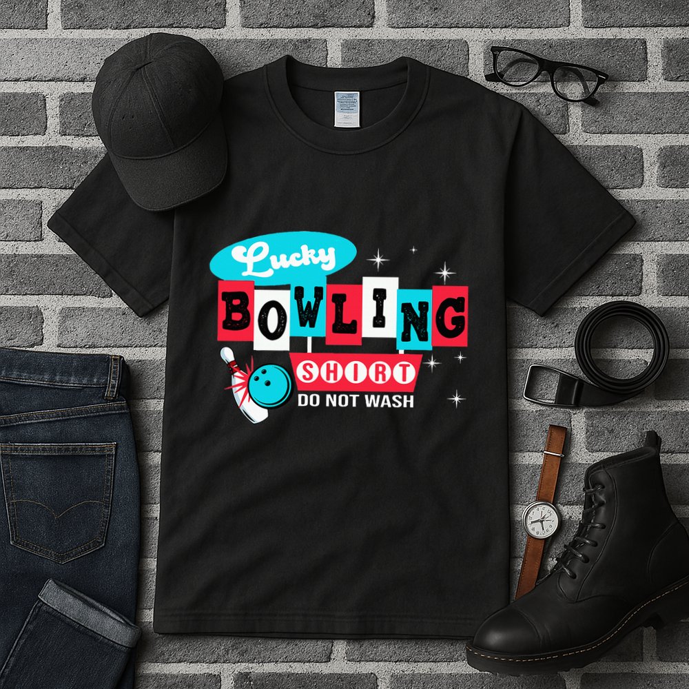 Bowling Design Do Not Wash This Is My Lucky Bowling Tall T-Shirt