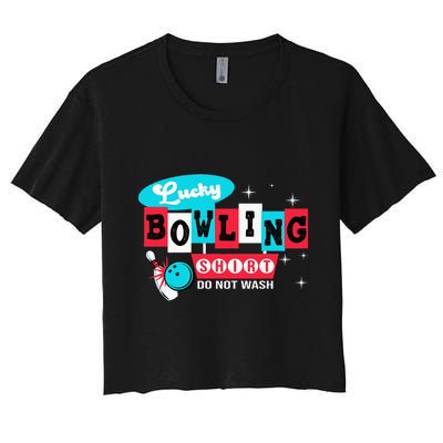 Bowling Design Do Not Wash This Is My Lucky Bowling Crop Top