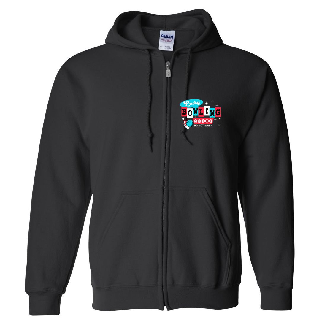Bowling Design Do Not Wash This Is My Lucky Bowling Full Zip Hoodie
