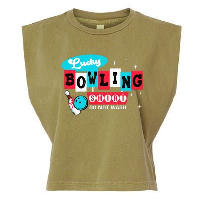 Bowling Design Do Not Wash This Is My Lucky Bowling Garment-Dyed Women's Muscle Tee