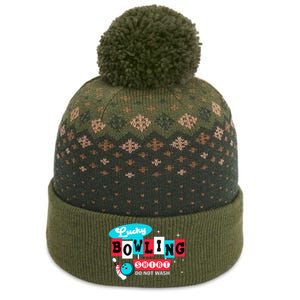 Bowling Design Do Not Wash This Is My Lucky Bowling The Baniff Cuffed Pom Beanie