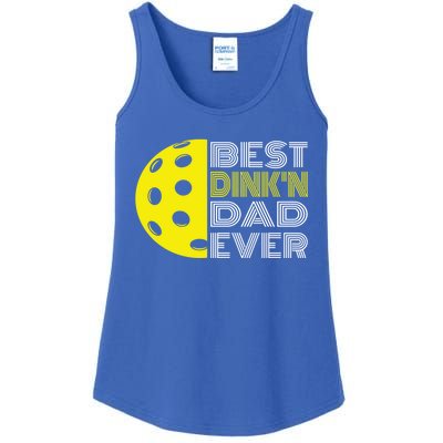 Best DinkN Dad Ever Pickleball Fun Fathers Day Cute Gift Ladies Essential Tank