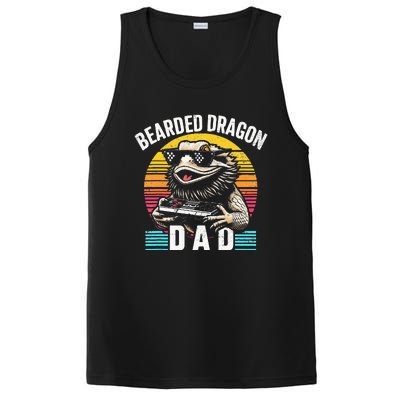 Bearded Dragon Dad Vintage Video Game Lizard Reptile Lover  PosiCharge Competitor Tank