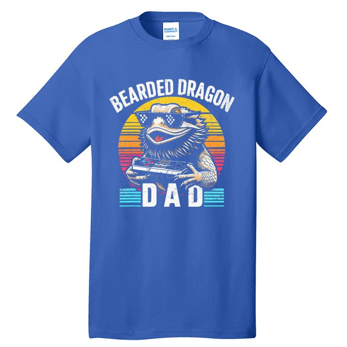 Bearded Dragon Dad Vintage Video Game Lizard Reptile Lover  Tall T-Shirt