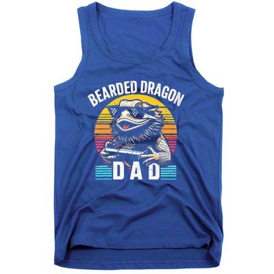 Bearded Dragon Dad Vintage Video Game Lizard Reptile Lover  Tank Top