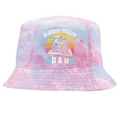 Bearded Dragon Dad Vintage Video Game Lizard Reptile Lover  Tie-Dyed Bucket Hat