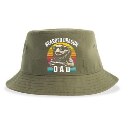 Bearded Dragon Dad Vintage Video Game Lizard Reptile Lover  Sustainable Bucket Hat