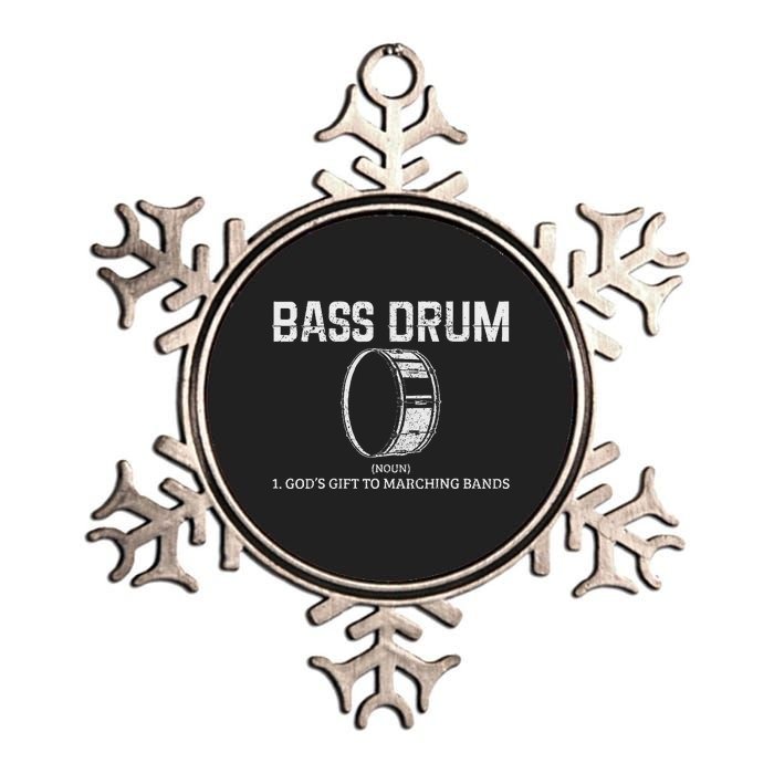 Bass Drum Definition Funny Marching Band Drummer Gift Metallic Star Ornament