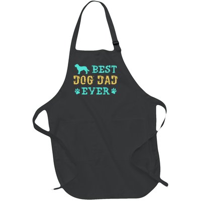 Best Dog Dad Ever Funny Dog Dad Ever Full-Length Apron With Pockets