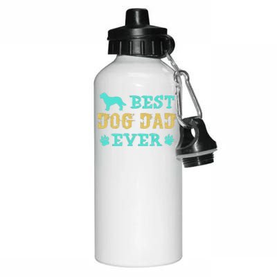 Best Dog Dad Ever Funny Dog Dad Ever Aluminum Water Bottle 