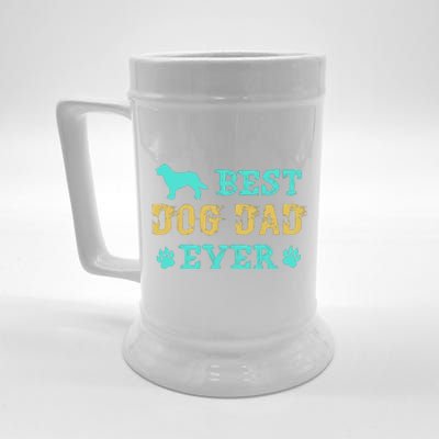 Best Dog Dad Ever Funny Dog Dad Ever Beer Stein