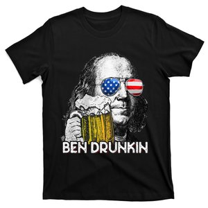 Ben Drankin drunking funny 4th of july beer T-Shirt