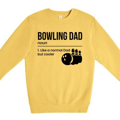 Bowling Dad Definition Gift Premium Crewneck Sweatshirt