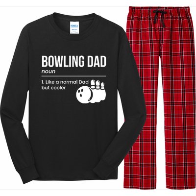 Bowling Dad Definition Gift Long Sleeve Pajama Set