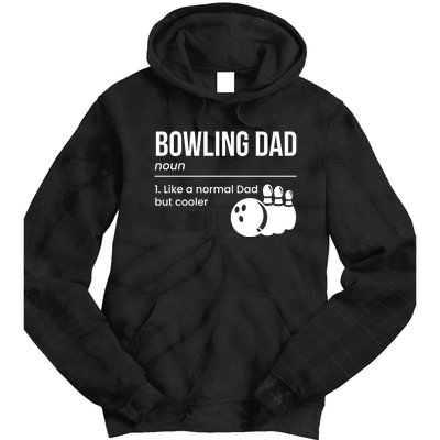 Bowling Dad Definition Gift Tie Dye Hoodie