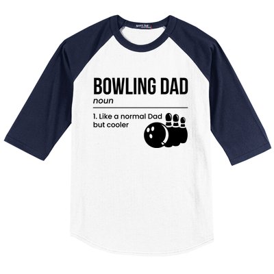 Bowling Dad Definition Gift Baseball Sleeve Shirt