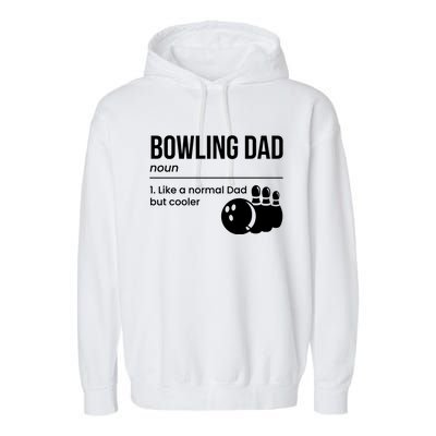 Bowling Dad Definition Gift Garment-Dyed Fleece Hoodie