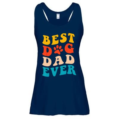 Best Dog Dad Ever Fathers Day Dog Dad Retro Vintage Ladies Essential Flowy Tank