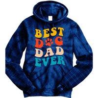 Best Dog Dad Ever Fathers Day Dog Dad Retro Vintage Tie Dye Hoodie