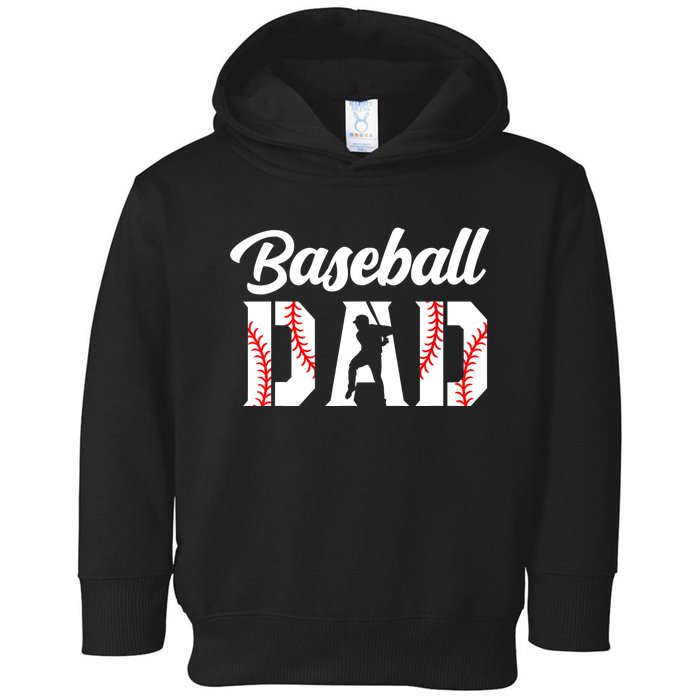 Baseball Dad - Dad Baseball Toddler Hoodie