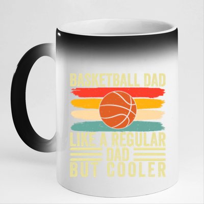 Basketball Dad Design Father Day Basketball Father Cute Gift 11oz Black Color Changing Mug