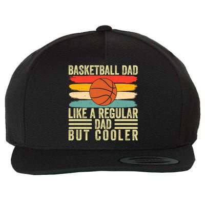 Basketball Dad Design Father Day Basketball Father Cute Gift Wool Snapback Cap