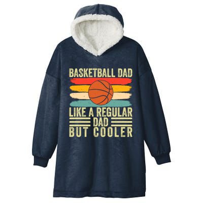 Basketball Dad Design Father Day Basketball Father Cute Gift Hooded Wearable Blanket