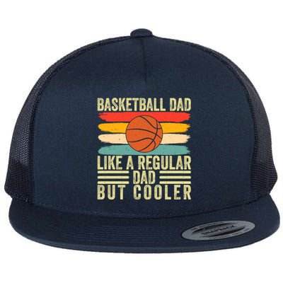 Basketball Dad Design Father Day Basketball Father Cute Gift Flat Bill Trucker Hat