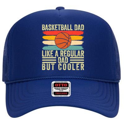 Basketball Dad Design Father Day Basketball Father Cute Gift High Crown Mesh Back Trucker Hat