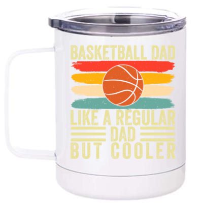 Basketball Dad Design Father Day Basketball Father Cute Gift 12 oz Stainless Steel Tumbler Cup