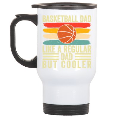 Basketball Dad Design Father Day Basketball Father Cute Gift Stainless Steel Travel Mug