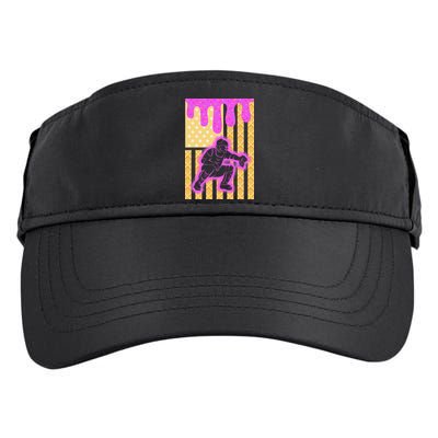 Baseball Drip Dripping Ice Cream Baseball American Flag Adult Drive Performance Visor