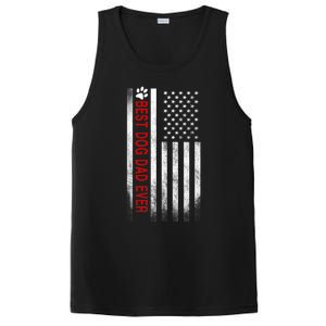 Best Dog Dad Ever American Flag Gift For Best Father PosiCharge Competitor Tank