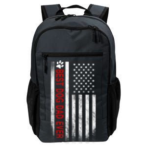 Best Dog Dad Ever American Flag Gift For Best Father Daily Commute Backpack