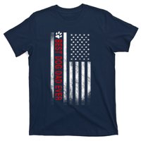 Best Dog Dad Ever American Flag Gift For Best Father T-Shirt