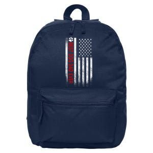 Best Dog Dad Ever American Flag Gift For Best Father 16 in Basic Backpack