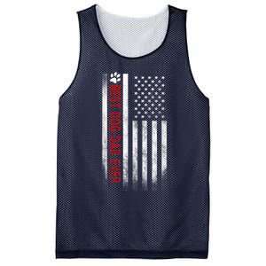 Best Dog Dad Ever American Flag Gift For Best Father Mesh Reversible Basketball Jersey Tank