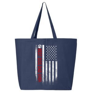 Best Dog Dad Ever American Flag Gift For Best Father 25L Jumbo Tote