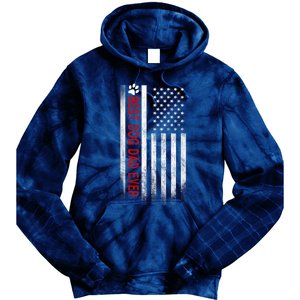 Best Dog Dad Ever American Flag Gift For Best Father Tie Dye Hoodie