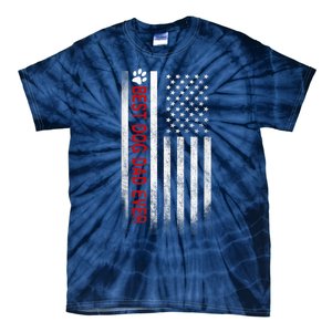 Best Dog Dad Ever American Flag Gift For Best Father Tie-Dye T-Shirt