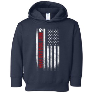 Best Dog Dad Ever American Flag Gift For Best Father Toddler Hoodie