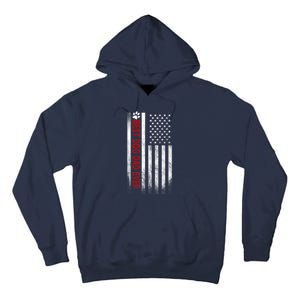 Best Dog Dad Ever American Flag Gift For Best Father Tall Hoodie