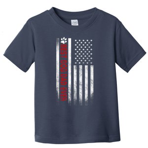 Best Dog Dad Ever American Flag Gift For Best Father Toddler T-Shirt