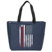 Best Dog Dad Ever American Flag Gift For Best Father Zip Tote Bag